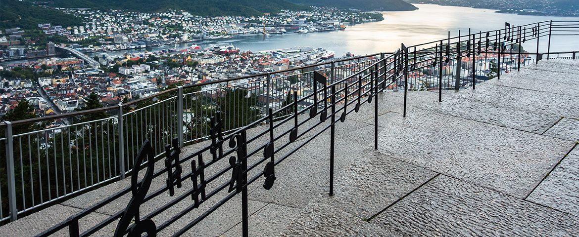 Funicular al Monte Floyen y excursión a pie en el corazón de Bergen
